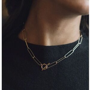 Ana Luisa Alyssa Paperclip Chain Choker, EUC